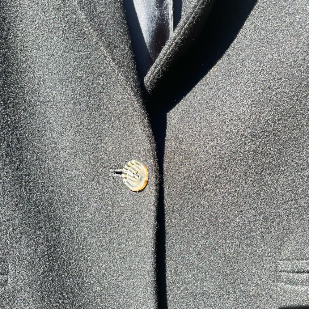 Benard Holtzman Harve Benard Ltd Wool Cashmere Blend Classic Black Blazer Size 8 - Picture 5 of 10